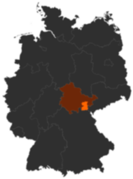 Saale-Orla-Kreis auf der Deutschlandkarte