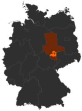 Saalekreis auf der Deutschlandkarte
