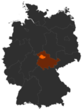 Unstrut-Hainich-Kreis auf der Deutschlandkarte