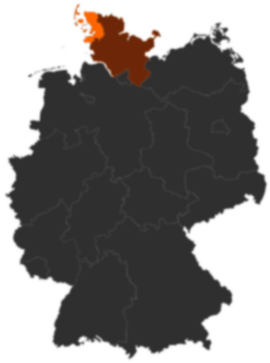 Kreis Nordfriesland auf der Deutschlandkarte