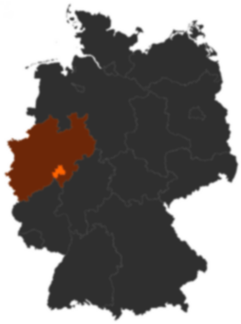 Kreis Olpe auf der Deutschlandkarte