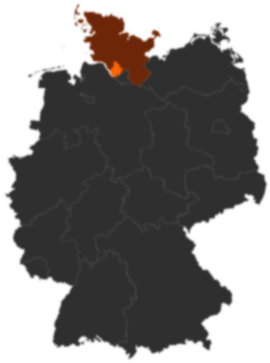 Kreis Pinneberg auf der Deutschlandkarte
