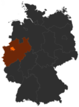 Kreis Recklinghausen auf der Deutschlandkarte