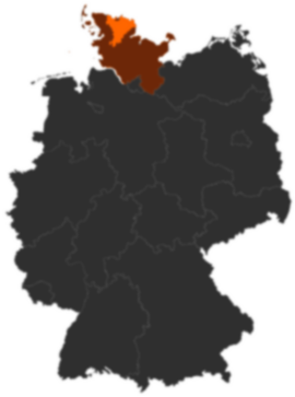 Kreis Schleswig-Flensburg auf der Deutschlandkarte