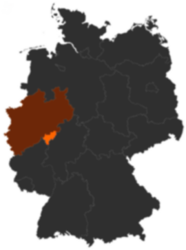 Kreis Siegen-Wittgenstein auf der Deutschlandkarte