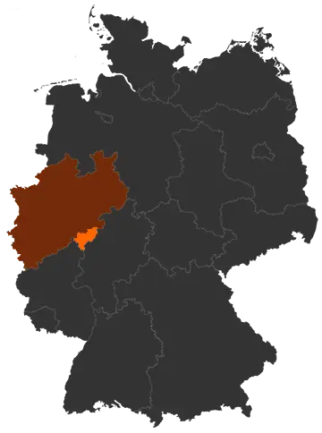 Kreis Siegen-Wittgenstein auf der Deutschland-Karte