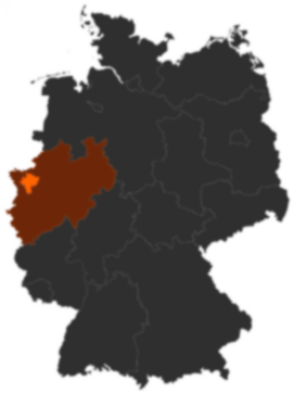 Kreis Wesel auf der Deutschlandkarte