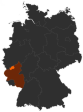 Landkreis Ahrweiler auf der Deutschlandkarte