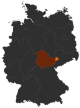 Landkreis Altenburger Land auf der Deutschlandkarte