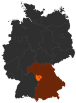 Landkreis Ansbach auf der Deutschlandkarte