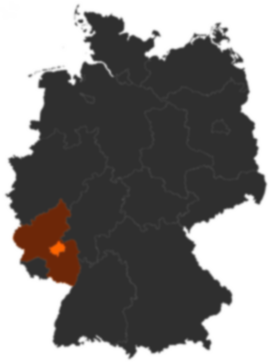 Landkreis Bad Kreuznach auf der Deutschlandkarte