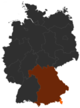 Landkreis Berchtesgadener Land auf der Deutschlandkarte