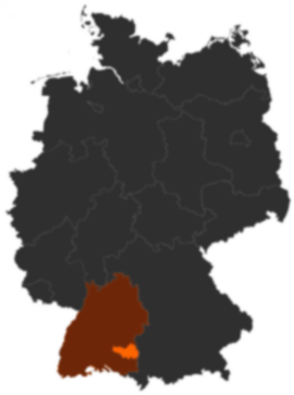 Landkreis Biberach auf der Deutschlandkarte