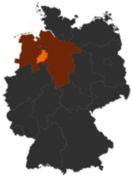 Landkreis Diepholz auf der Deutschlandkarte