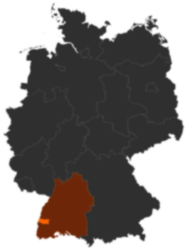 Landkreis Emmendingen auf der Deutschlandkarte