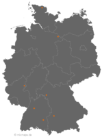 Liste mit Orten, die auf ...acker enden