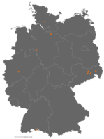 Liste mit Orten, die mit Rad... beginnen