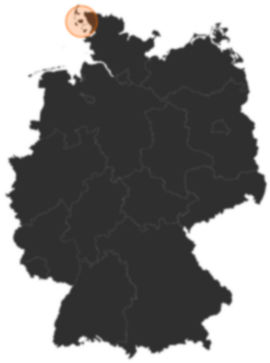 Föhr auf der Deutschland-Karte.