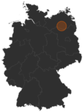 Die Müritz auf der Deutschland-Karte.
