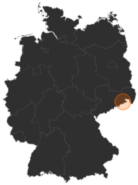 Die Sächsische Schweiz auf der Deutschland-Karte.