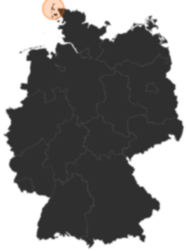 Sylt auf der Deutschland-Karte.