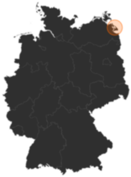 Usedom auf der Deutschland-Karte.