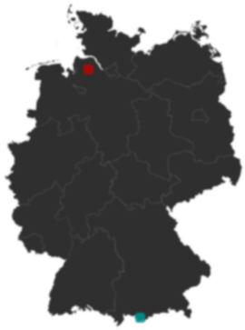 Deutschlandkarte: Wo liegt ?