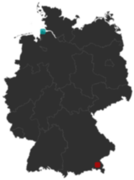 Deutschlandkarte: Wo liegt ?