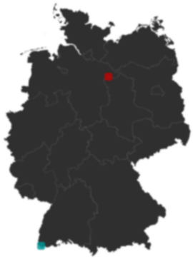 Deutschlandkarte: Wo liegt ?