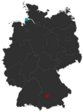 Deutschlandkarte: Wo liegt ?