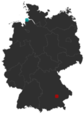 Deutschlandkarte: Wo liegt ?