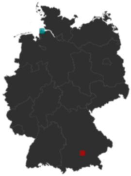 Deutschlandkarte: Wo liegt ?
