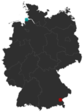 Deutschlandkarte: Wo liegt ?