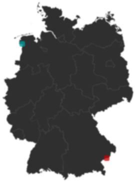 Deutschlandkarte: Wo liegt ?