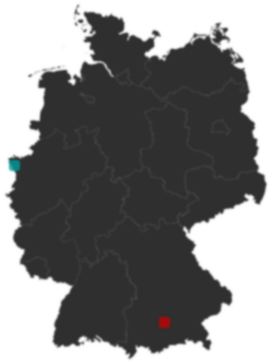 Deutschlandkarte: Wo liegt ?