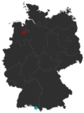 Deutschlandkarte: Wo liegt ?