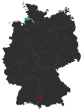 Deutschlandkarte: Wo liegt ?