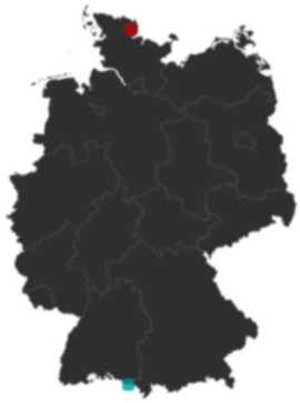 Deutschlandkarte: Wo liegt ?