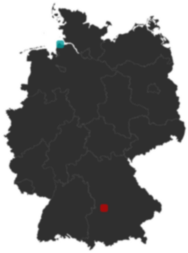 Deutschlandkarte: Wo liegt ?