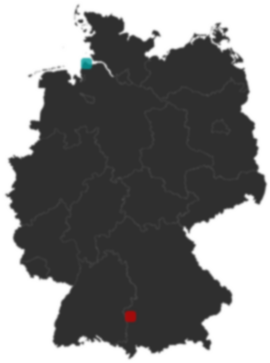 Deutschlandkarte: Wo liegt ?
