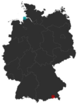 Deutschlandkarte: Wo liegt ?