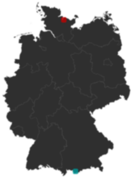 Deutschlandkarte: Wo liegt ?