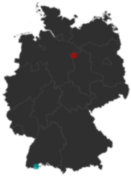 Deutschlandkarte: Wo liegt ?