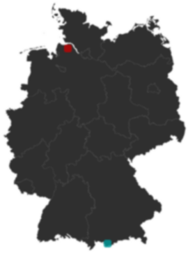 Deutschlandkarte: Wo liegt ?