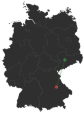 Karte: Hartha und Ellmau auf der Deutschlandkarte