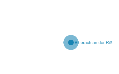Baden-Württemberg: Karte Landkreis Biberach