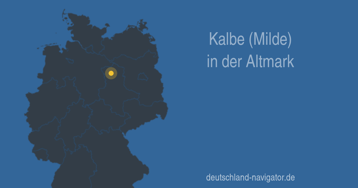 Kalbe (Milde) in der Altmark (SachsenAnhalt) Stadtplan, Routenplaner