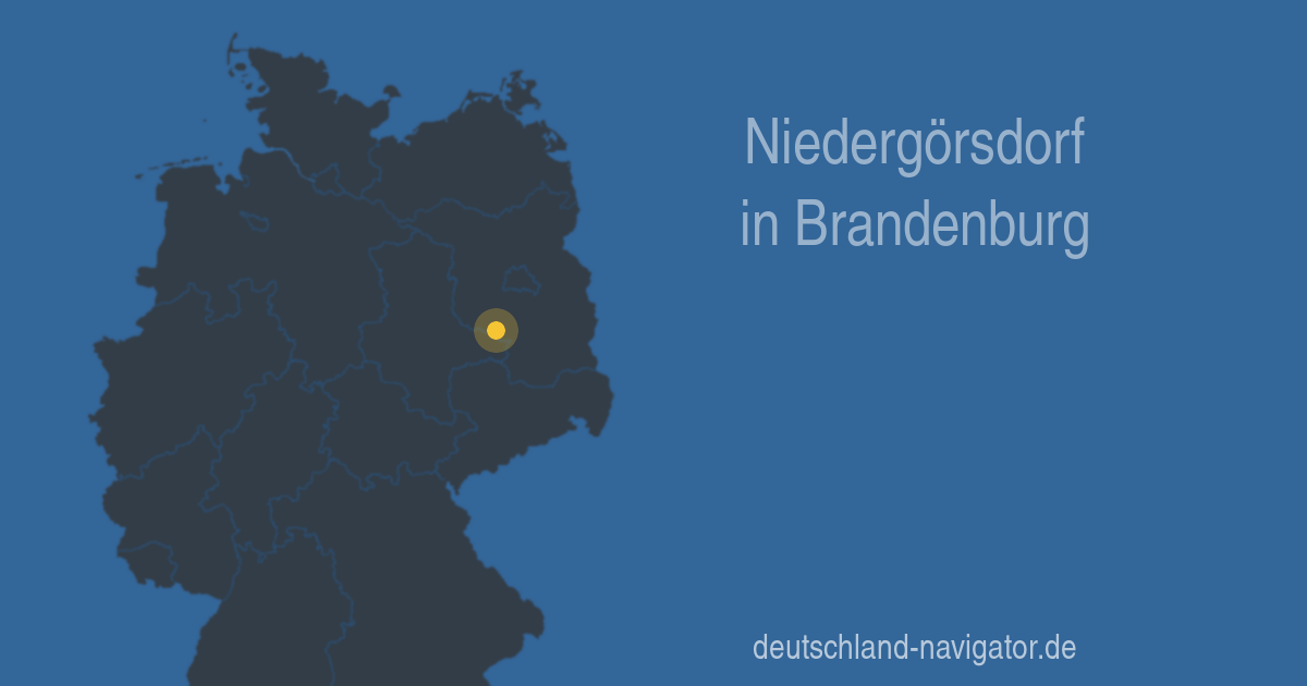 14913 Niedergörsdorf in Brandenburg - Alle Infos Karte, Wetter und
