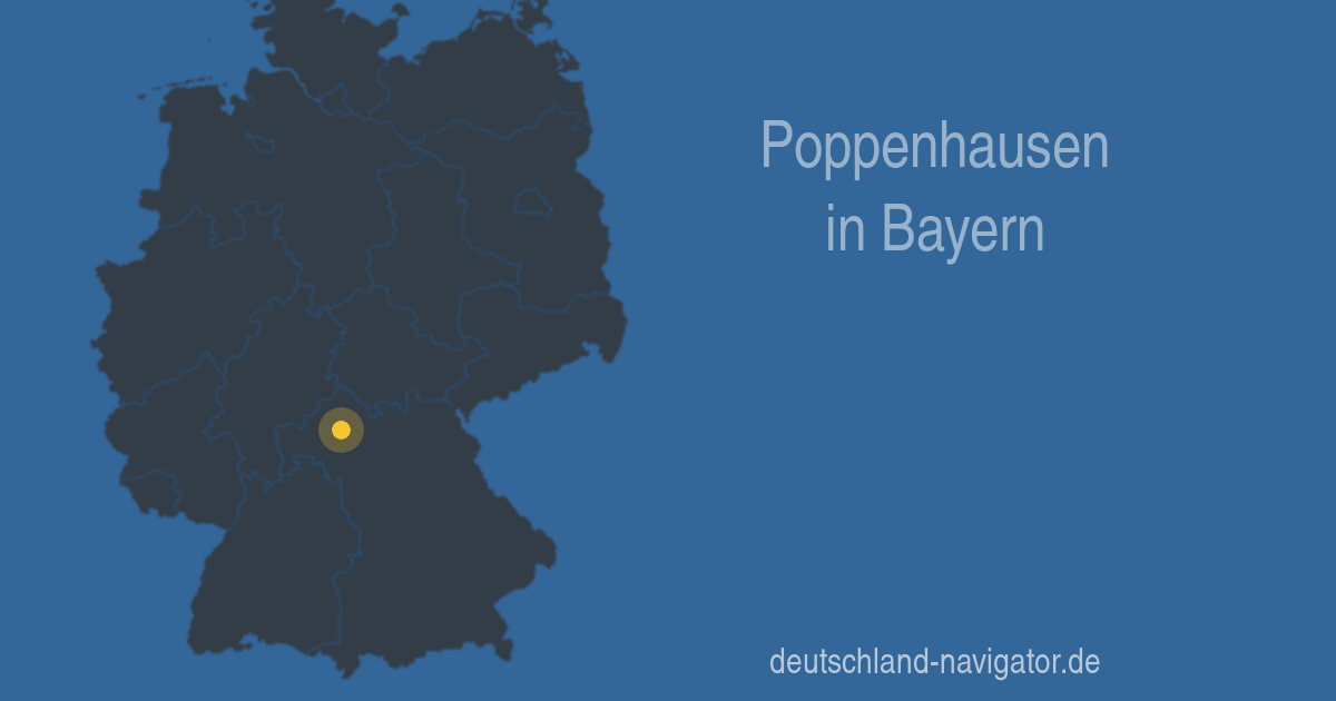 97490 Poppenhausen In Bayern Alle Infos Karte Wetter Und Mehr Beim Deutschland Navigator