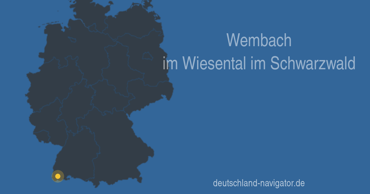 Wembach im Wiesental im Schwarzwald (BadenWürttemberg) Stadtplan